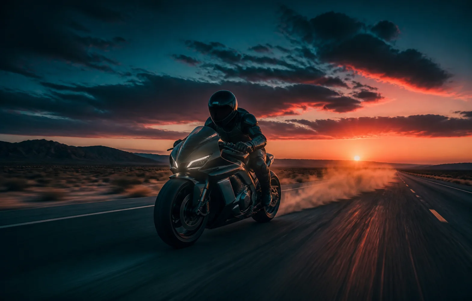 A desert rider scene used as a reference video remix example